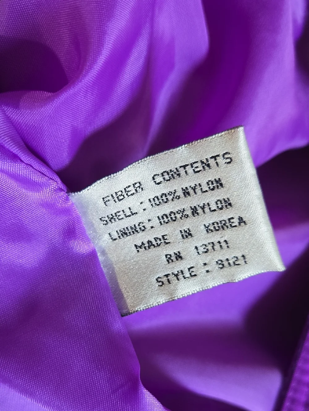 Amanda Smith Vintage  Purple Nylon Trench Coat
